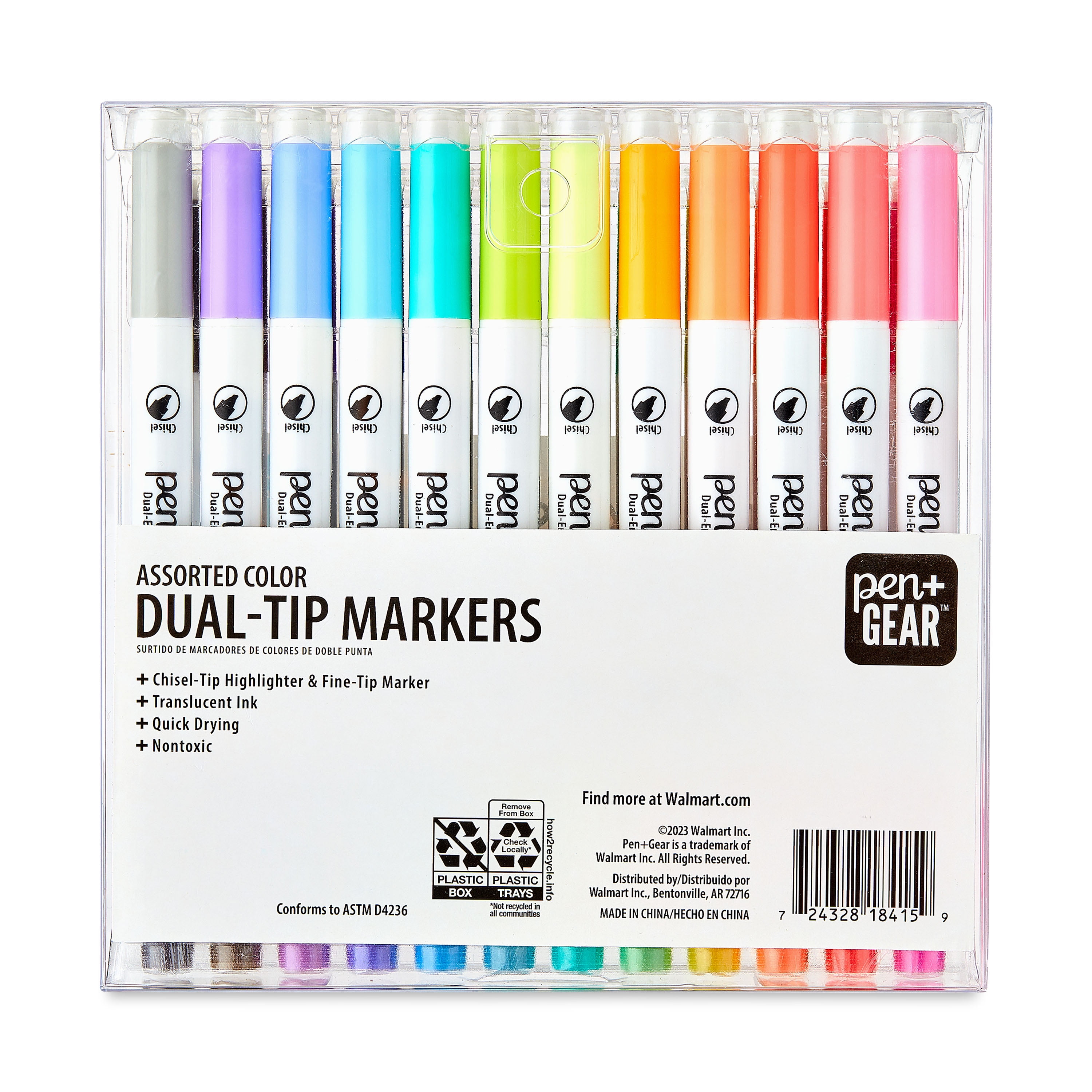 Incraftables Dual Tip Markers Set (24 Colors). Best Fine Tip Markers for  Adult Coloring No Bleed