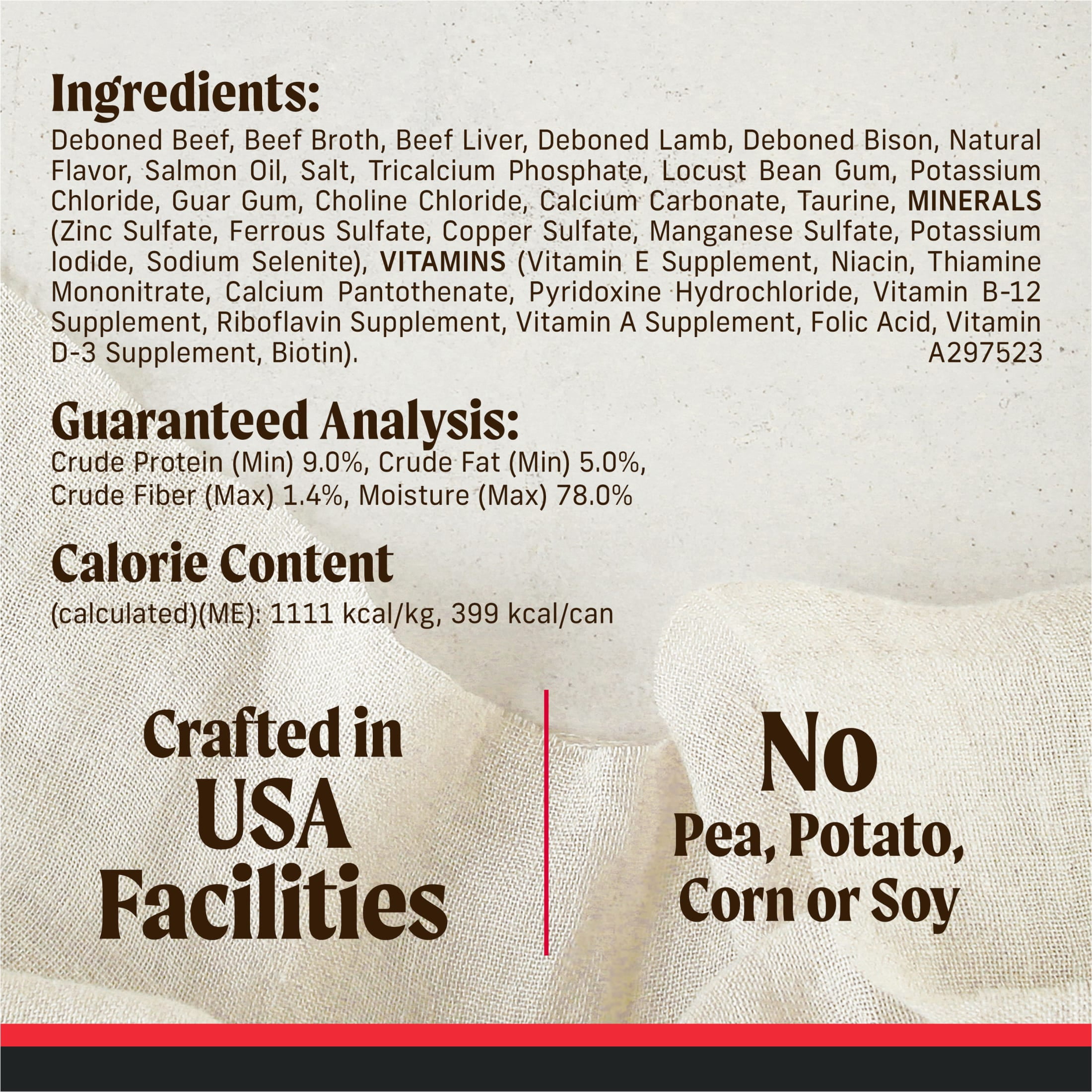 Merrick Grain Free Wet Dog Food for Adults, Real Beef, Lamb & Bison, 12.7 oz Can, 12 Pack
