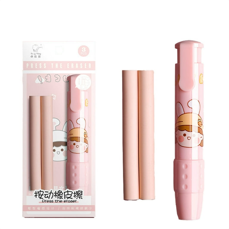 Preili's Pink Glitter Print Pencil with Top Eraser