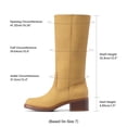 thumbnail image 2 of DREAM PAIRS Women’s Mid Calf Western Boots Square Toe Low Block Heel Pull On Casual Boots, 2 of 8