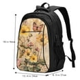 thumbnail image 5 of Pofeuu Vintage Floral Butterfly Collage Print Storage Laptop Backpack with USB Charging Port[Water Resistant] College Computer Bookbag Fits, 5 of 7
