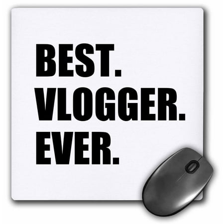 3dRose Best Vlogger Ever fun job pride gift for worlds greatest vlogging work - Mouse Pad, 8 by