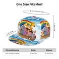 thumbnail image 6 of Balery Baseball Cap Flat Bill Hats for Men Adjustable Size for Running Workouts and Outdoor Activities All Seasons Dad Hat(Rainbow Animals on Noah's Ark ), 6 of 9