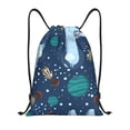 thumbnail image 1 of Kdxio Alpaca Astronaut in Space Pattern Drawstring Bag for Gym Sports School Travel Lightweight Sackpack with Adjustable Cords Waterproof Fabric-Medium, 1 of 6