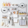 thumbnail image 4 of Nuevos accesorios de tablero perforado para bricolaje, estantes colgantes, ganchos de almacenamiento, organizador de pared sin perforaciones, manualidades, organización para garaje, cocina y habitació, 4 of 5