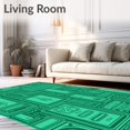 thumbnail image 2 of ODIKA 2'x3' Machine Washable Non-Slip Area Rug, Nostalgic Arcade Console Emerald Enthusiast Dashboard High Traffic Rug with Pad, Green, 583443, 2 of 8