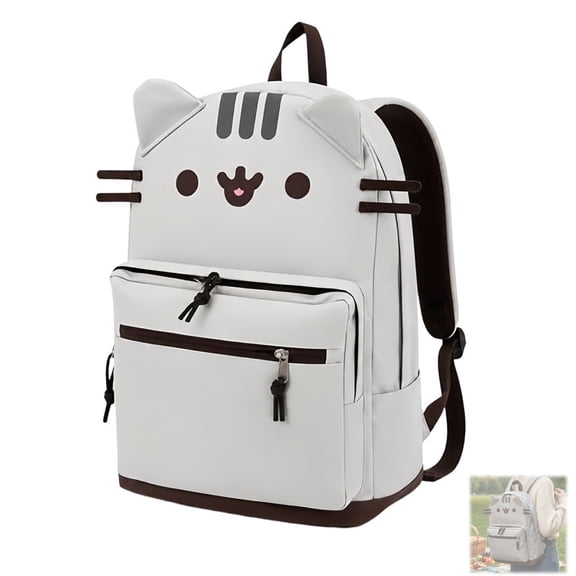 Cat Face Backpack, Cute Cat Ear Backpack for Women, Kitty Design Travel Daypack, Lightweight Rucksack Waterproof and durable for School Daily