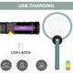 thumbnail image 1 of Matamoscas eléctrico, protección contra mosquitos, mata insectos, recargable por USB, luz UV transparente de 3000 V, tres capas de protección, plegable (verde), 1 of 2