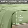 thumbnail image 4 of PRATYUX Olympic Queen 4-PC Organic Cotton Bed Sheet Set 1000-Thread Count 100% Long Staple Cotton, 28 inch Deep Pockets [1 Flat, 1 Fitted Sheet, 2 Pillowcases] - Sage, 4 of 7