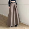 thumbnail image 7 of Npasoilc Skirts for Women Trendy High Waisted Ruffle A-Line Skirts Comfy Breathbale Draped Pleated Skirts Casual Loose Maxi Skirts, 7 of 7
