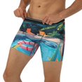 thumbnail image 3 of Rateoe Tropical Poolside Relaxation Print Men’s Underwear Boxer Briefs Soft Comfortable Underwear Boxer Briefs, Long Leg Briefs,Anti-chafing Boxer Briefs, 3 of 7