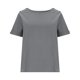 thumbnail image 5 of TaTaai Women's short sleeve crew neck top, linen cotton fabric, solid color, button cuffs, cutout detail, pullover style, casual loose fit, soft breathable, ideal for daily outings Gift, 5 of 8