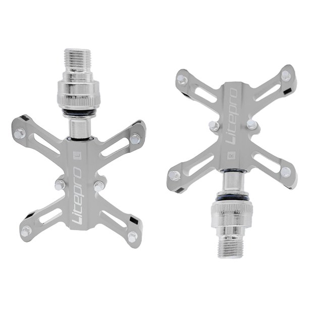 Pedales de bicicleta de montaña con rodamientos sellados de 9/16 ", pedales de plana para bicicleta en forma de X kusrkot Pedal de bicicleta ligero