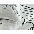 thumbnail image 3 of Ambesonne World Map Quilted Coverlet 3 Pcs, Sketch Outline, King Size, Black White, 3 of 4