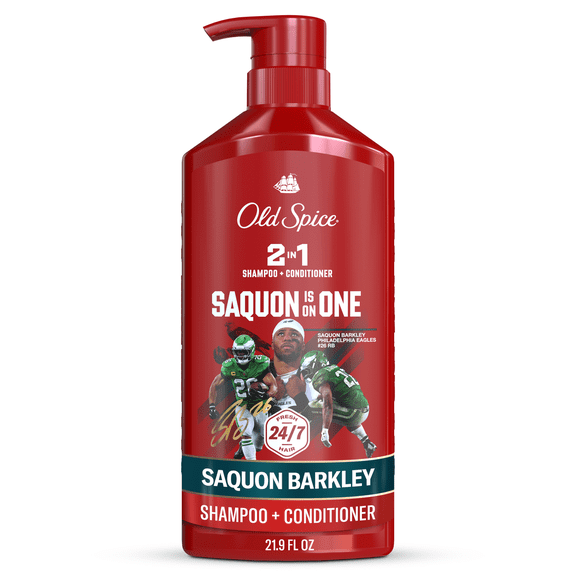 Old Spice 2 in 1 Mens Shampoo and Conditioner, Saquon Is On One, NFL Collection, 21.9 fl oz