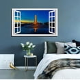 thumbnail image 3 of Window View of Lighthouses Sunsets Canvs Art Fake Open Window Wall Art Lighthouses Sunsets Framed Painting For Livingroom Office Bedroom Ready to Hang, 3 of 6