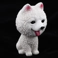 thumbnail image 3 of Bobble Head Dog Samoyed Figurine Bobbling Head Puppy Car Vehicle Ornament, 3 of 8