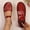 Wine, variant on Flat Jelly Sandals for Women Mesh Mules Rounded Toe Slides Comfortable Summer Beach Shoes White 7.5(40)