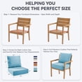 thumbnail image 6 of Unnifurnzi Patio Chair Cushions Set of 12-22 x 24 x 6 Inch Outdoor Furniture Cushion with Water Resistant & Removable Cover Outdoor Chair Cushion for Outdoor Furniture Sofa Couch-Light Blue, 6 of 7