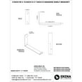 thumbnail image 2 of Ekena Millwork 2"W x 12"D x 7"H Steel Hanging Shelf Bracket, Hammered Light Blue, 2 of 10