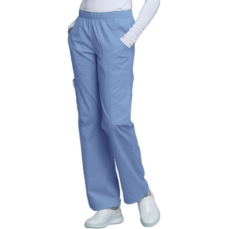 

Cherokee Workwear Core Stretch Women s Scrubs Pant Mid Rise Pull-On Cargo 4005