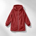 thumbnail image 6 of Toddler Girls Fuzzy Fleece Jacket Zip Up Hoodie Long Sleeve Fluffy Teddy Bear Coat Warm Fall Winter Outerwear with Pockets Casual Loose Fit Sweaters for Teens Youth, Size 5-6, 6 of 7