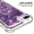 thumbnail image 3 of Funda para iPhone 8 Plus/iPhone 7 Plus con Brillo Líquido Flotante, Purpurina, Parachoques y Anillo Giratorio Soporte, 3 of 5