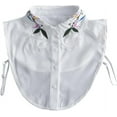thumbnail image 3 of Camicover Embroidery Detachable Dickey Collar Half Shirt Blouse Collar Fake Collar for Women Girl, 3 of 7