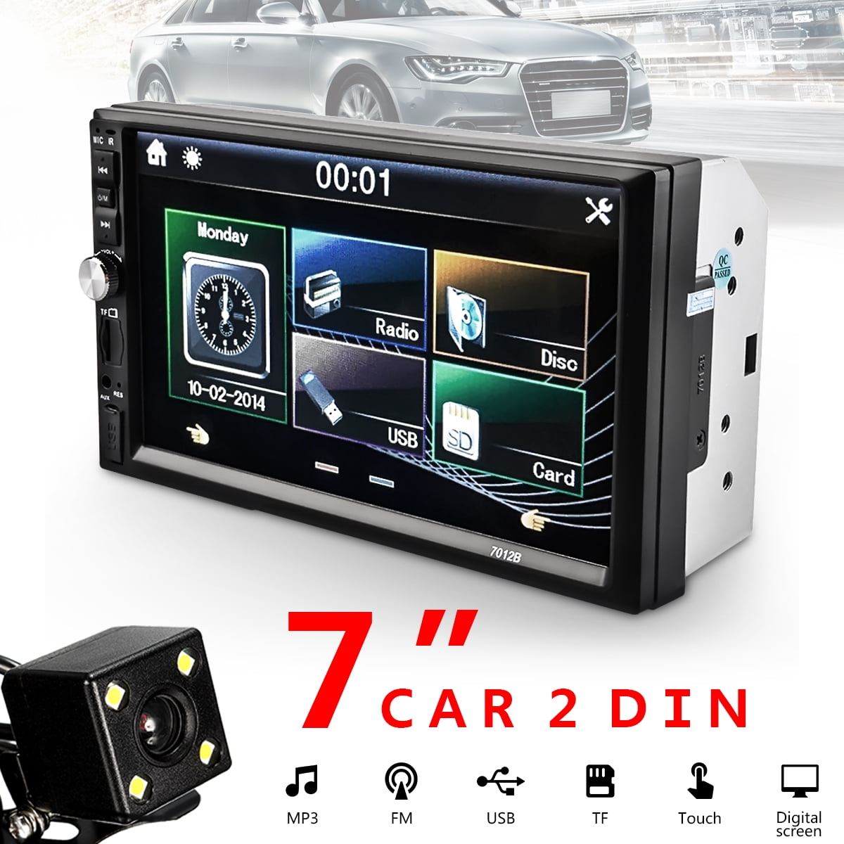 7 inch TFT 2 Din Stereo Car MP5 Player bluetooth Touchscreen Radio FM