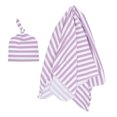 thumbnail image 5 of Ketyyh-chn99 Baby Boy Baby Girls Cotton Flannel Receiving Blankets with Hat 2Pcs/Set Purple, 5 of 5