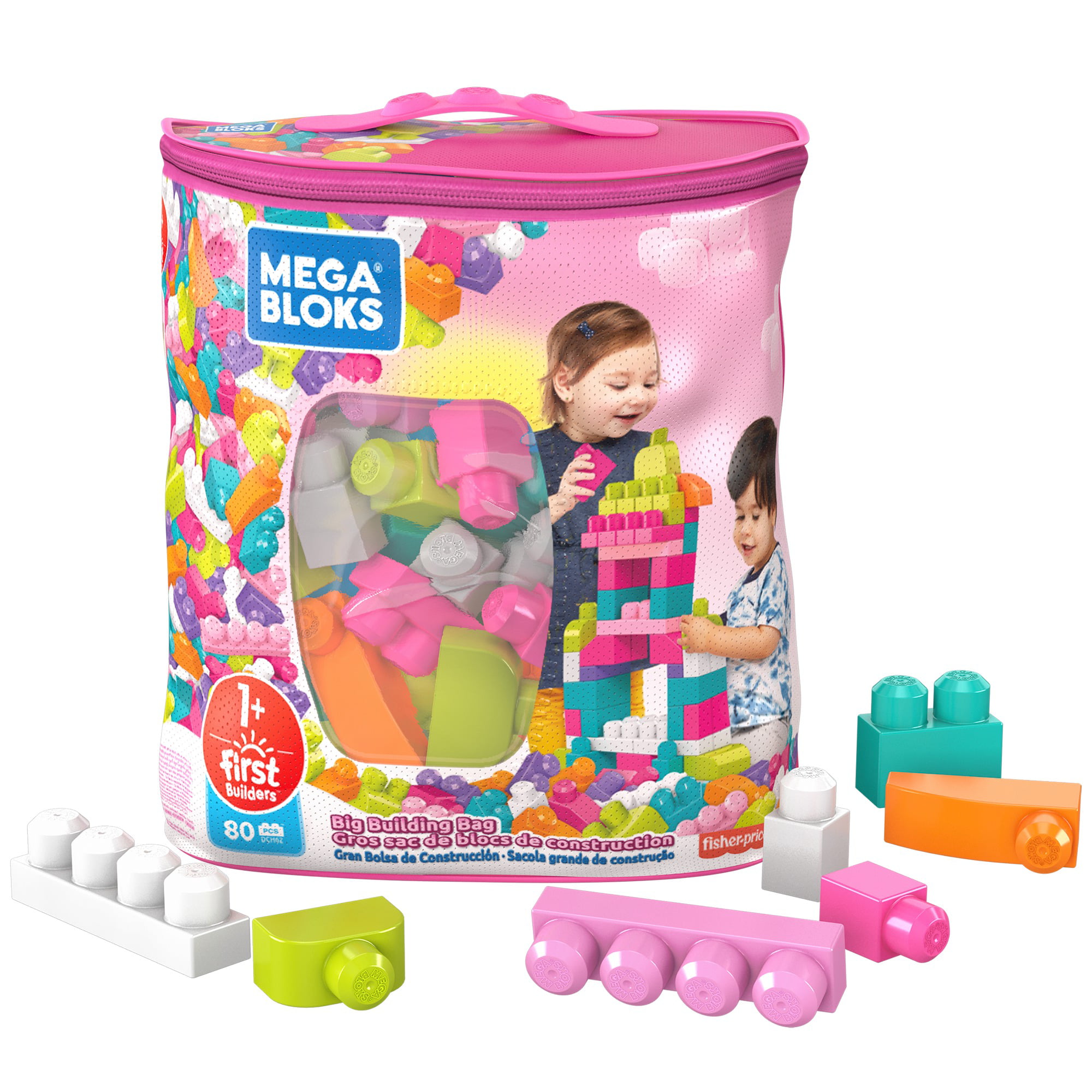 81 Pieces Mega Bloks Barbie Rainbow Princess Castle Girls Spin and Twirl Kit 