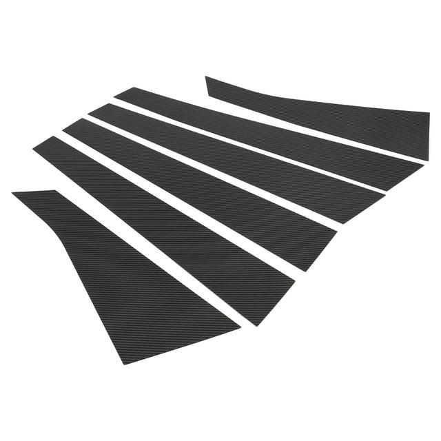 Ofertas Únicas 6 Piezas Recubrimiento de Ventana del Pilar para Chevrolet Impala 2006-2013 Plástico Negro Fibra de Carbono Reemplazo