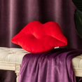 thumbnail image 3 of Almohadones CON forma de labios 3D JINMJMXG TERCIOPELO suave cojín incluido rojo 20 x 11 pulgadas, 3 of 5