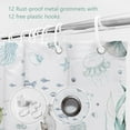thumbnail image 5 of Nautical Shower Curtain Coral Seashell Beach Shower Curtains for Bathroom Decor Under The Sea Themed Bathroom Shower Washable Durable Fabric Shower Curtains 72x72 in, 5 of 6