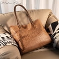 thumbnail image 2 of Bolso Milan Chiva de piel para mujer, tamaño grande, marrón claro, 2 of 6