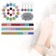 thumbnail image 1 of Colgantes de abalorios de piedra natal redondo con anillos , hallazgos de joyería para joyas, collar, pendientes, accesorios, Plata Baoblaze Encantos de cristal, 1 of 7