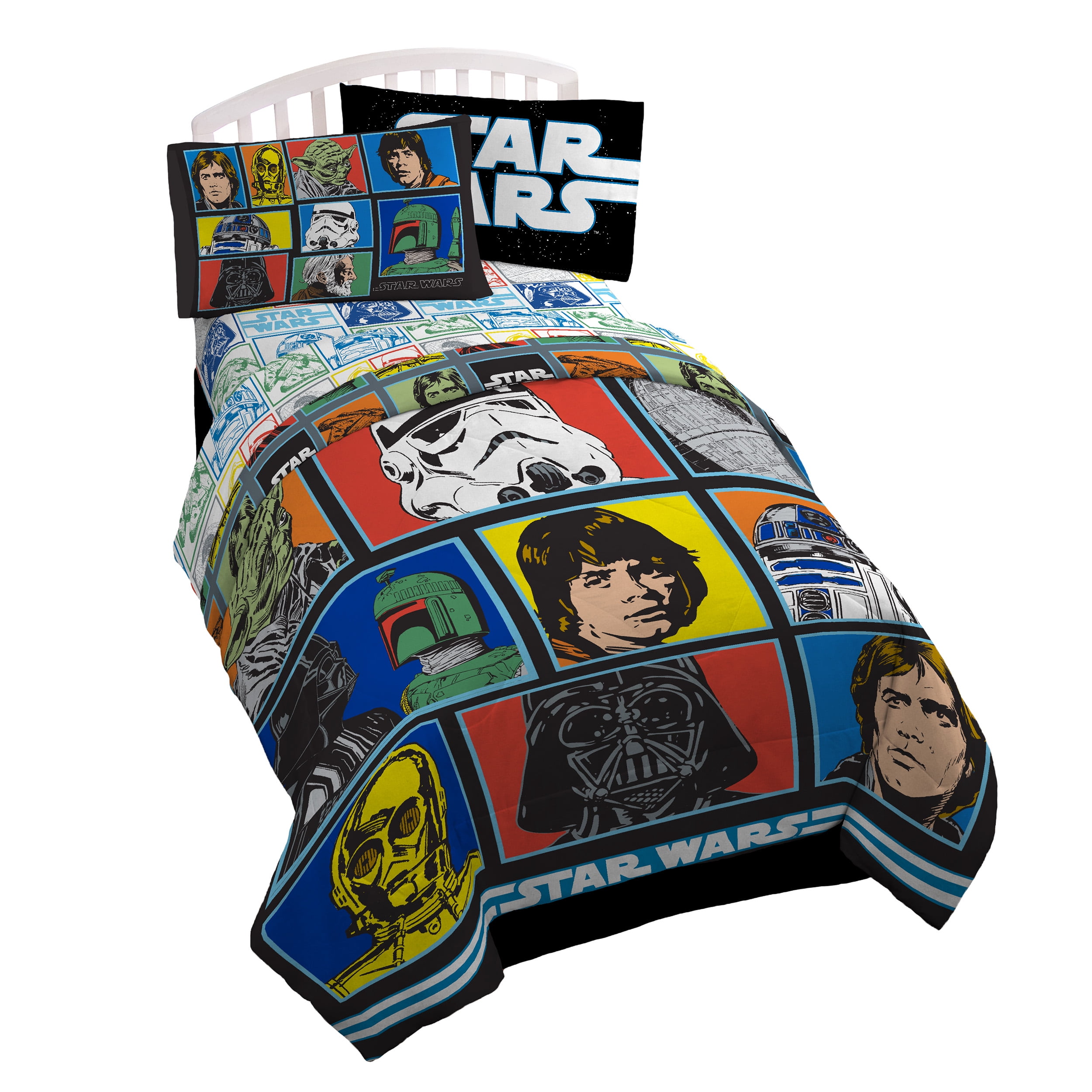Star Wars Characters Microfiber Twin/Full Reversible Comforter