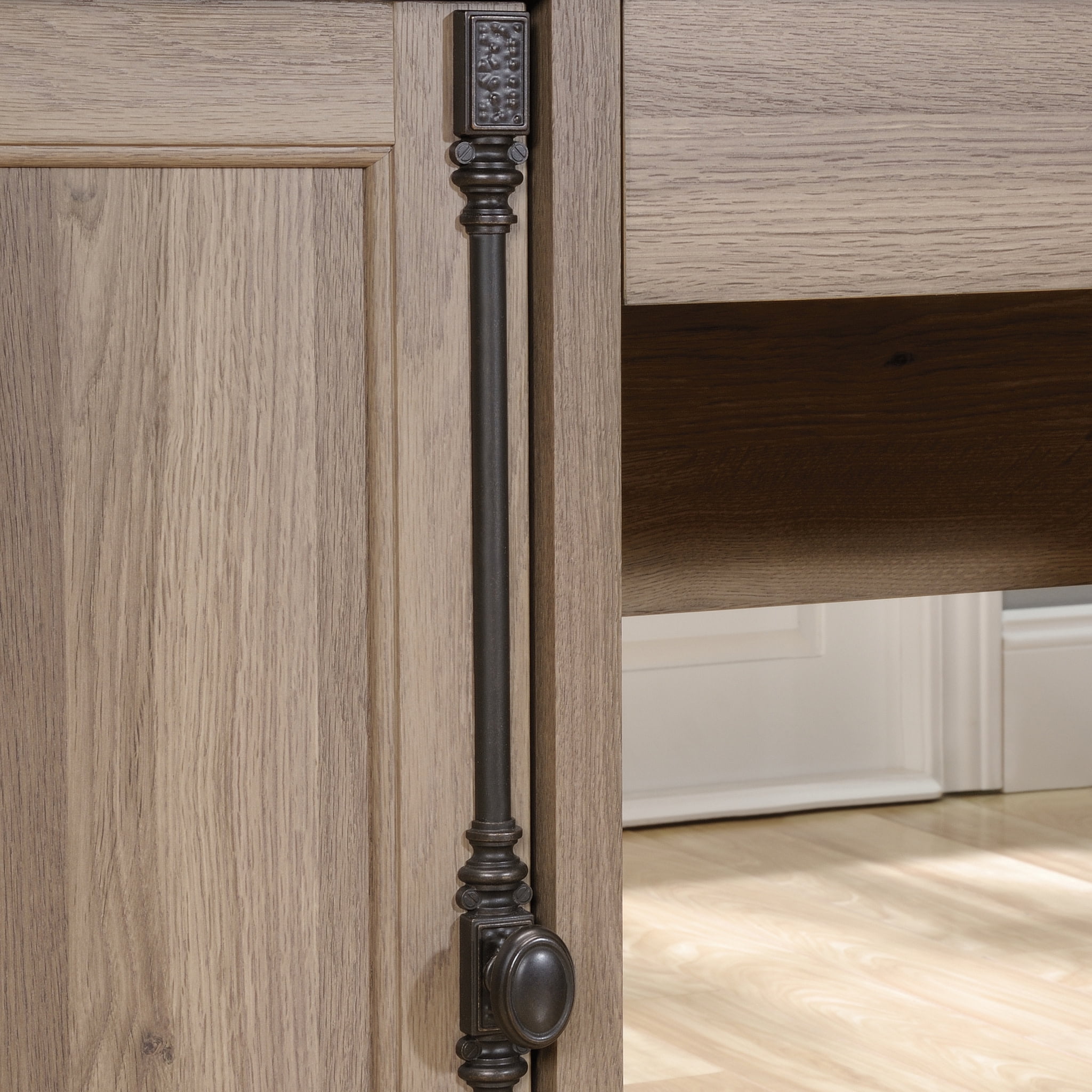 Sauder Barrister Lane L-Shaped Desk, Salt Oak Finish