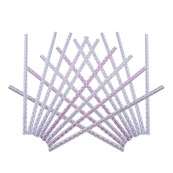 SHINYPASING Paper Straws Purple Drinking 100Pcs 7.7X0.2X0.2in