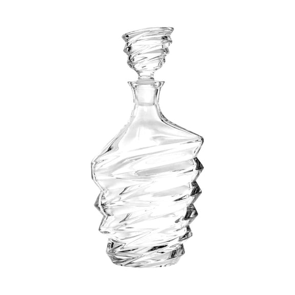 Dynamic Collection Modern Bohemian Crystal Hand-Crafted Decorative Decanter - 27 Oz Decanter
