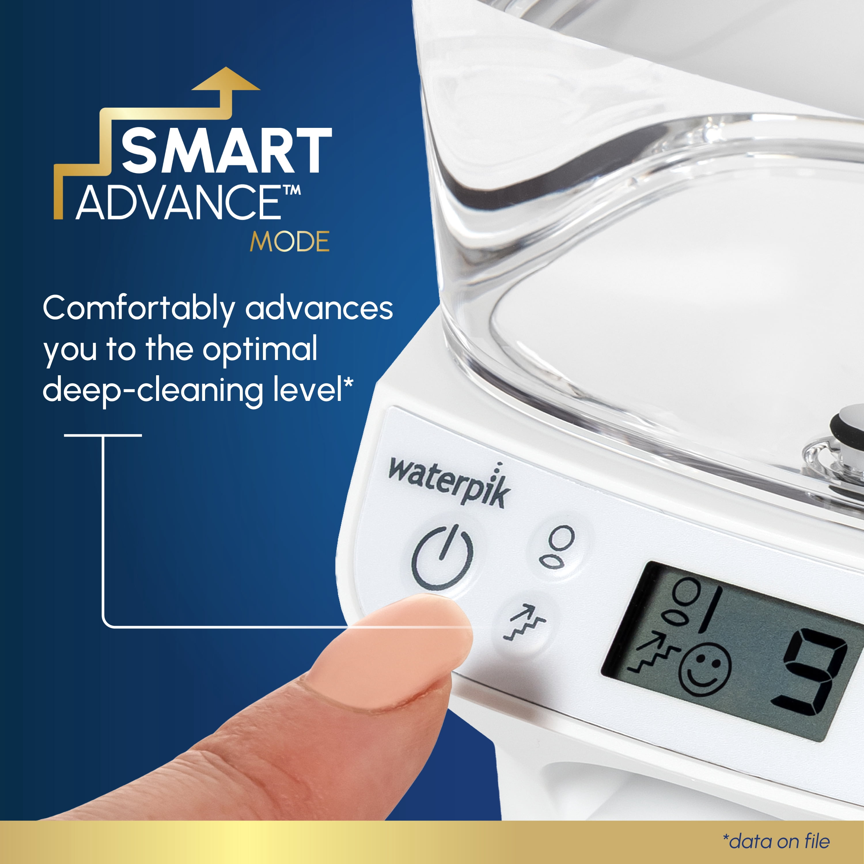 Waterpik Promax Water Flosser, 10 Settings with Smart Advance Mode, Small Quiet Design, 5 Tips, ADA Approved