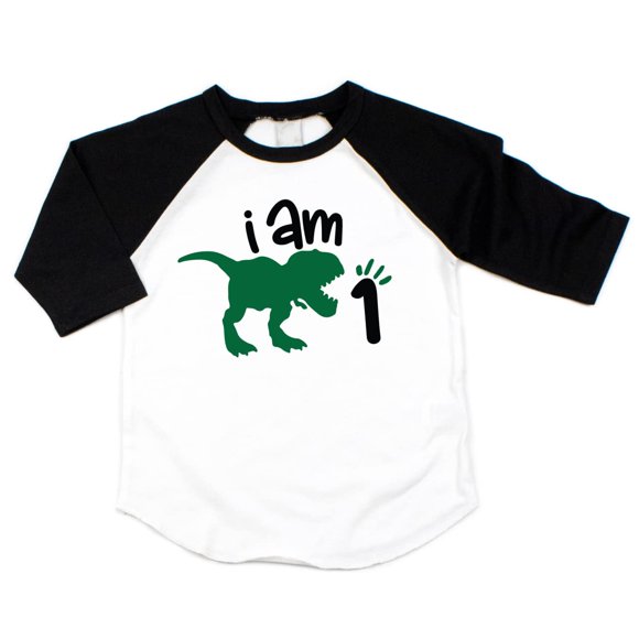 Chemise Dinosaure pour Garçons, Tenue Dinosaure pour Premier Anniversaire, Noir