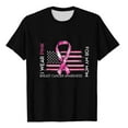 thumbnail image 5 of Axdhxbd Pink Ribbon Graphic Tees for Women Plus Size Breast Cancer Awareness Short Sleeve Shirts Soft Comfy Crew Neck Tshirts Holiday Tops Black L, 5 of 5