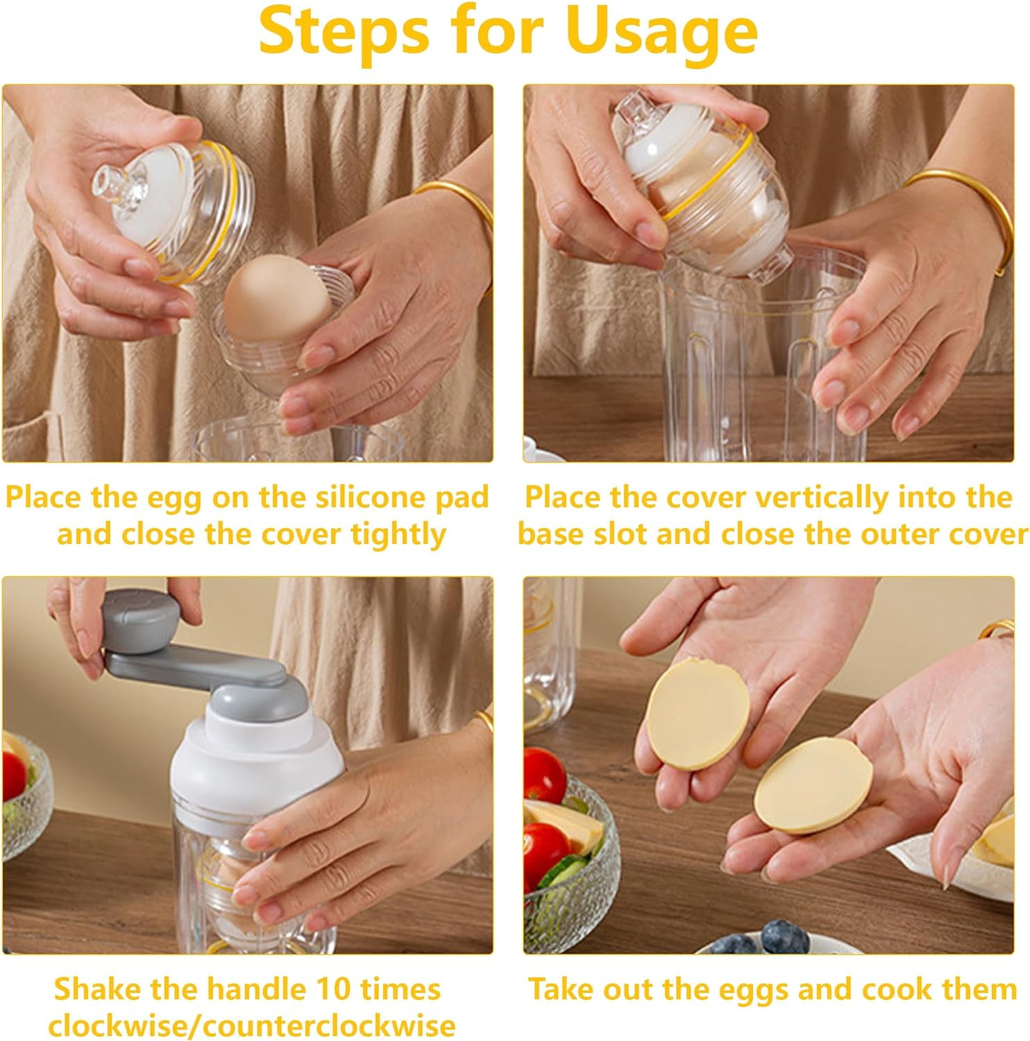 Manual Egg Spinner for Golden Egg: Portable Hand Egg Scrambler In Shell,Home Wireless Egg Spinner for Boiled Golden Eggs,Golden Egg Maker for Making Egg Sandwiches, Egg Pudding, Egg Salad (Green)