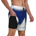 thumbnail image 3 of Picia Christmas Fir Tree pattern Mens Swim Trunks with Compression Liner Stretch Beach Shorts Quick Dry with Zipper Pockets No-Chafing Board Shorts-Large, 3 of 9