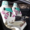 thumbnail image 4 of Goofa Pet Care Grooming Printed Car Seat Covers, Automotive Seat Covers for Cars Trucks and SUVs, Quick Setup Universal Fit Elastic Seat Covers-2 PCS, 4 of 6