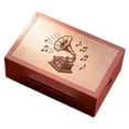 thumbnail image 3 of Caja de música de madera artesanal, caja de música antigua para hacer tú mismo, ideal para cumpleaños, bodas, para mujeres y hombres. Rosa caqui, 3 of 9