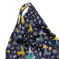 thumbnail image 5 of Botanic Lounger Chair Bag, Funny Giraffe in the Forest Blooms Wildflowers Fern Leaf Berry, High Capacity Storage with Handle Container, Lounger Size, Ceil Blue Indigo Mustard, by Ambesonne, 5 of 5