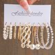 thumbnail image 2 of De pendientes de moda con varios elementos como mariposa, forma de corazón, perla falsa, diamantes de imitación, diseño geométrico, estilo nudo, etc. Tipo 57,, 2 of 2