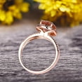 thumbnail image 4 of Oval Cut 10k Rose Gold Morganite Halo Engagement Ring With 1.5 Carat Split Shank, 4 of 5